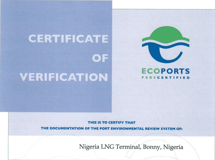 NLNG Terminal Bonny Island has achieved Ecoport PERS
